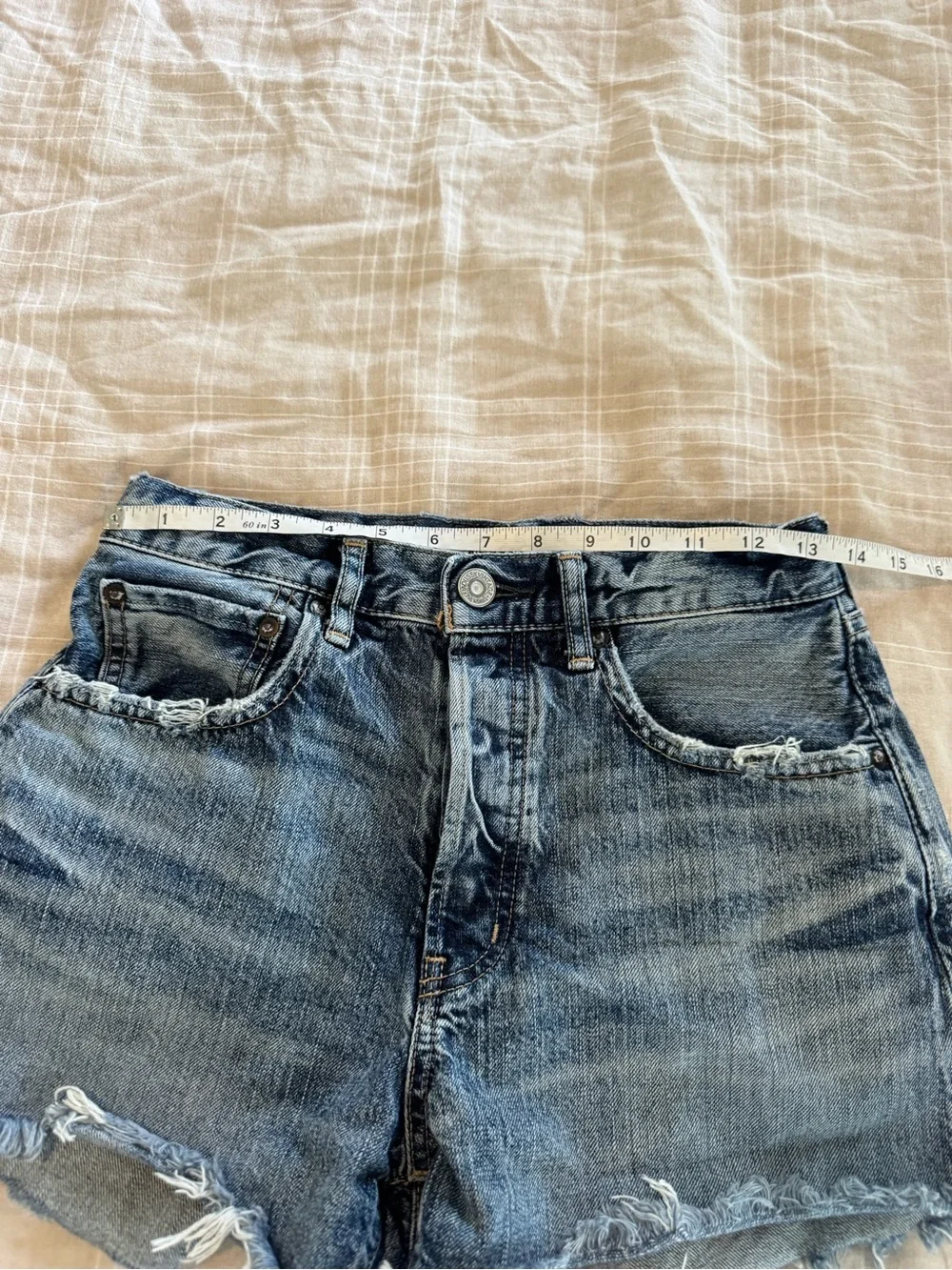 Mousse Vintage Distressed Denim Shorts